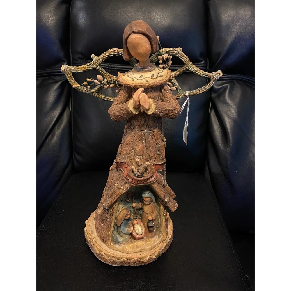 12" Angel Musical with Holy Family by Roman